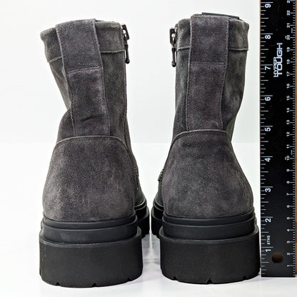 Vince Men's Raider Lace Up Boots in Graphite Suede Size 12 (MSRP $395)