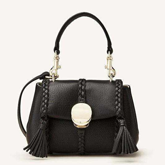 Chloe Penelope Women's Braid Detail Mini Shoulder Bag in Black (MSRP $2,090)