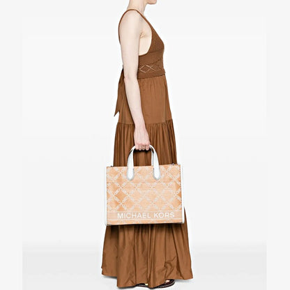 Michael Kors Gigi Logo Large Grab Tote with Shoulder Strap (MSRP $358)