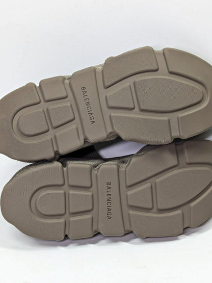 Balenciaga Men’s Speed Allover Knit Sneakers in Taupe Size 41 (MSRP $1,050)