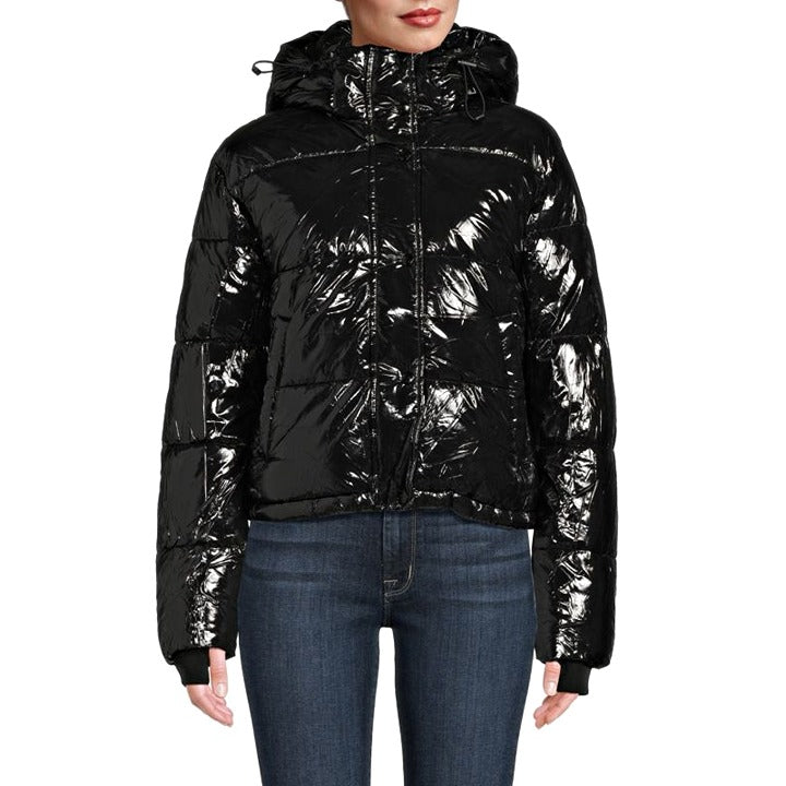 S13 Women's Lexie Black Hooded Water-Resistant Puffer Coat Size S (MSRP $300)
