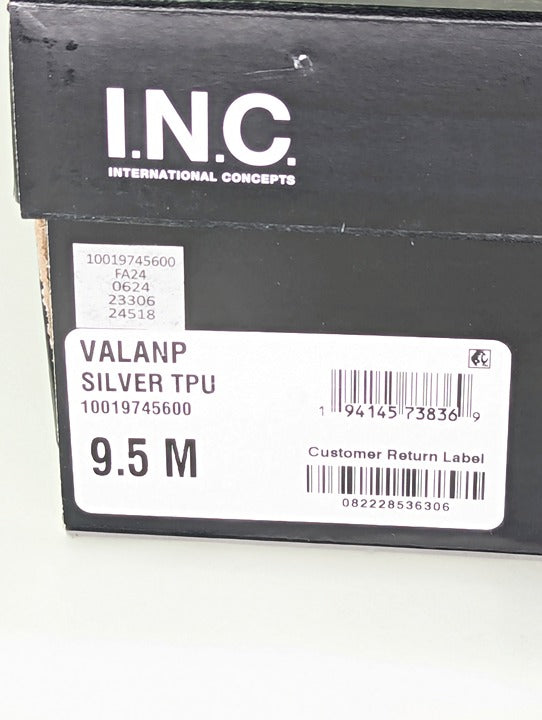 I.N.C. International Concepts Valan Silver Triple Straps Flats Size 9.5 MSRP $80