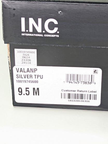 I.N.C. International Concepts Valan Silver Triple Straps Flats Size 9.5 MSRP $80