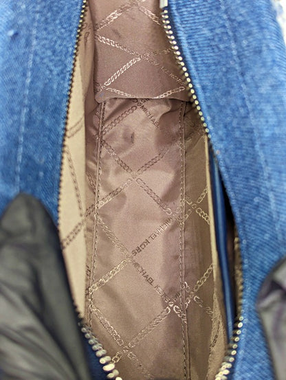 Michael Kors Gigi Small East West Messenger in Blue Denim (MSRP $328)