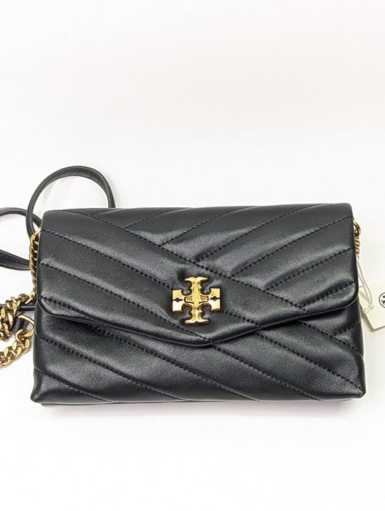 Tory Burch Kira Chevron Quilted Leather Crossbody Chain Wallet (MSRP $348)