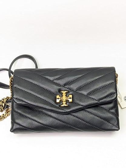 Tory Burch Kira Chevron Quilted Leather Crossbody Chain Wallet (MSRP $348)