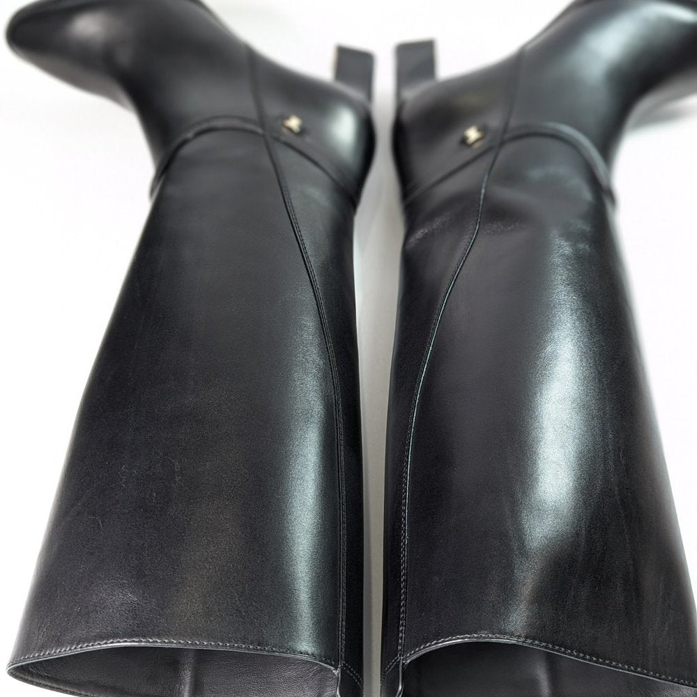 Salvatore Ferragamo Women's Torris Pointed Toe Knee Boots Size 7.5 MSRP $1,690