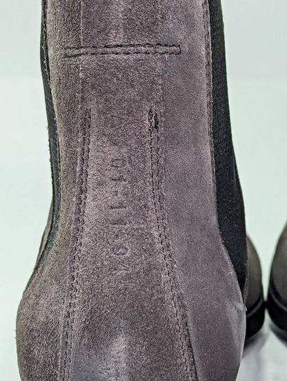 Allsaints Men's Gus Pull On Chelsea Boots Grey Suede Size 12 (MSRP $349)