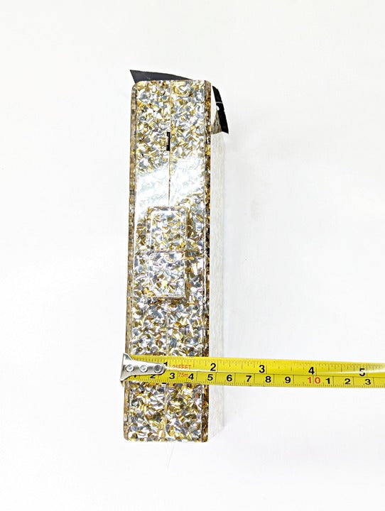 I.N.C. International Concepts Acrylic Box Clutch Crossbody Sparkle Gold