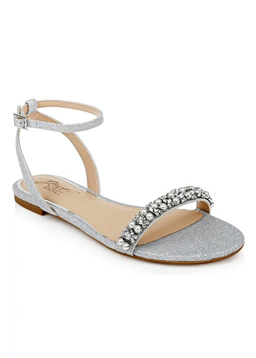 Jewel Badgley Mischka Women's Daria Rhinestone Embellished Sandals Size 5.5
