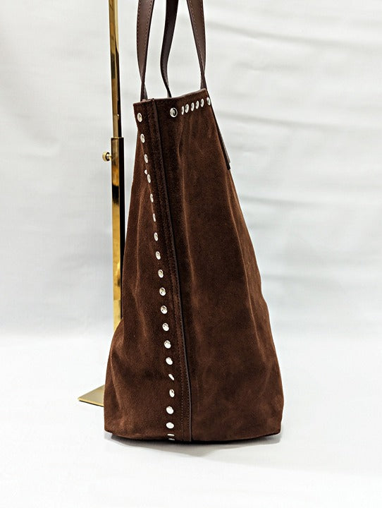 Loeffler Randall Walker Women's Espresso/Silver Suede Tote (MSRP $425)