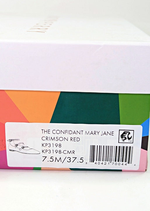 Katy Perry Confidant Mary Jane Women's Flats in Crimson Red Size 7.5 (MSRP $98)