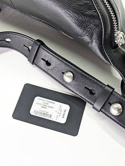 Rag & Bone Black Leather Commuter Fanny Pack Bag (MSRP $395)