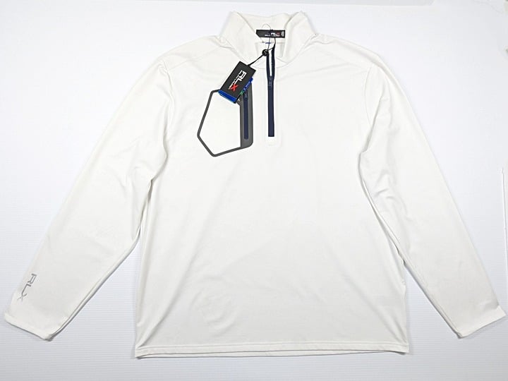 RLX Ralph Lauren Men's Jersey Half-Zip Golf Top Ceramic White Size XXL MSRP $138