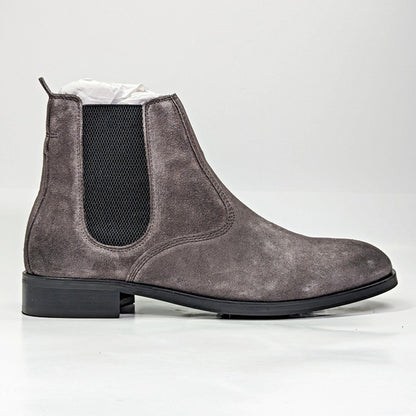 Allsaints Men's Gus Pull On Chelsea Boots Grey Suede Size 12 (MSRP $349)