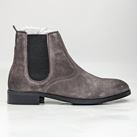 Allsaints Men's Gus Pull On Chelsea Boots Grey Suede Size 12 (MSRP $349)