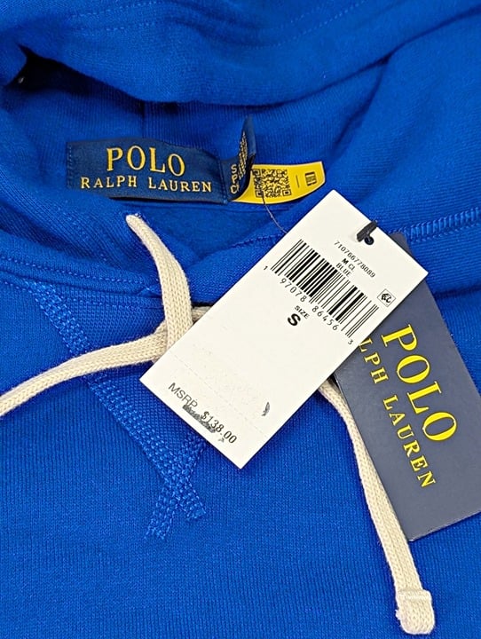 Polo Ralph Lauren Men's Double-Knit Full-Zip Hoodie Blue Size S (MSRP $138)