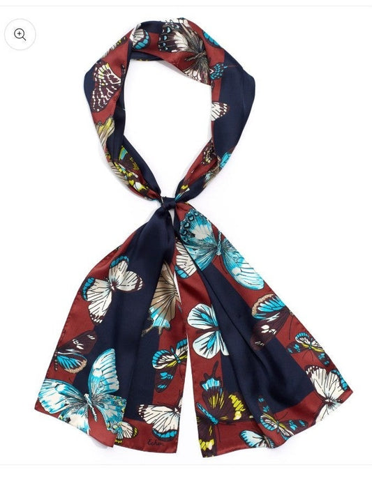 Echo Butterfly Border Silk Scarf (MSRP $59)