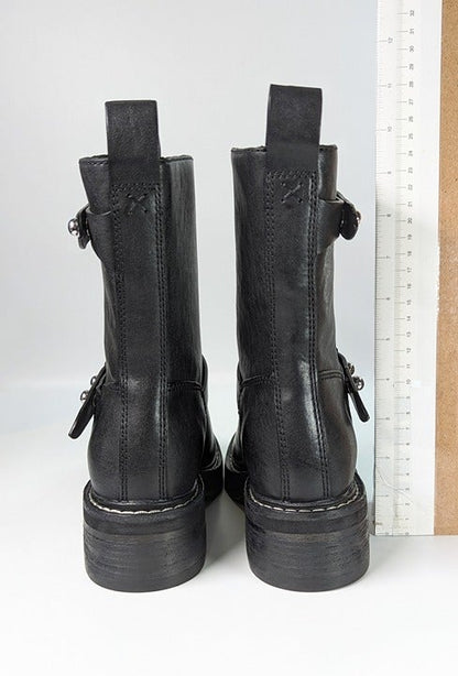 Rag & Bone Women's RB Moto Studded Pull On Boots Black Size 7 (MSRP $595)