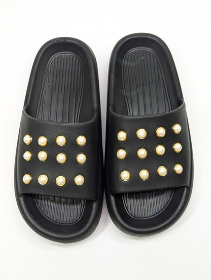 Kenneth Cole New York Mello Eva Pearl Women's Slide Sandals Size 9 (MSRP $55)