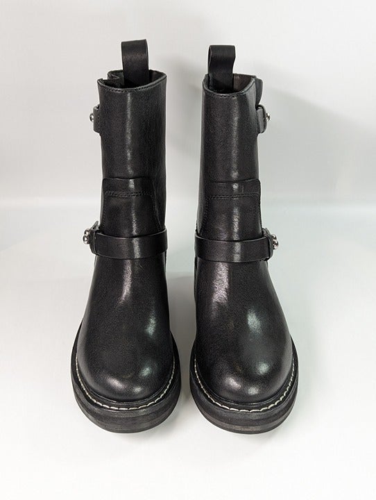 Rag & Bone Women's RB Moto Studded Pull On Boots Black Size 6 (MSRP $595)