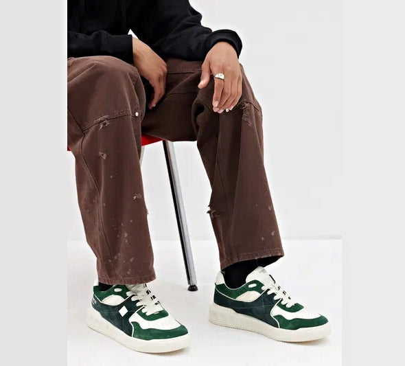 NWOB Valentino Garavani Men's Green Suede One Stud Trainers Size 46 (MSRP $980)