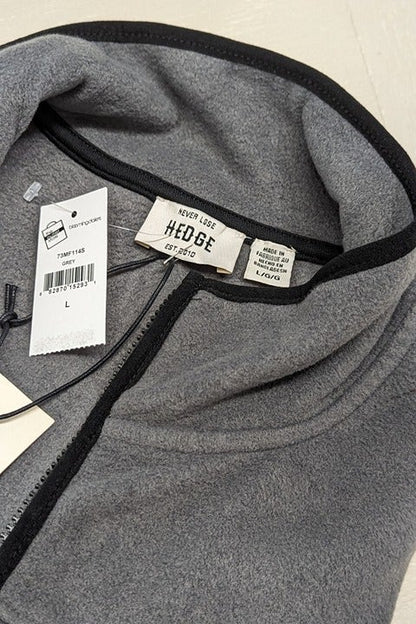 Never Lose HEDGE Men's Zipper Front Fleece Jacket Grey Size L (MSRP $79)