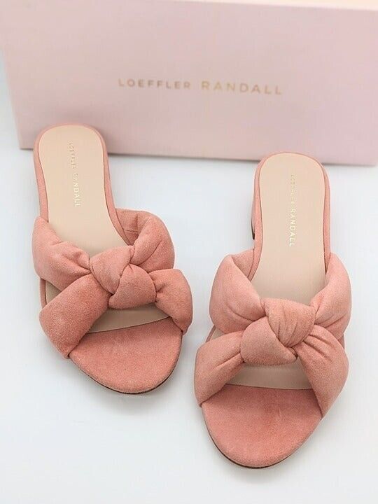 Loeffler Randall Elsie Women's Suede Knot Slide Sandal Size 6.5 (MSRP $325)