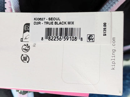 Kipling Women's Seoul 15" Laptop Backpack True Black Mix O/S (MSRP $139)