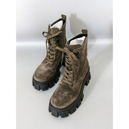 Marc Fisher LTD Happy Women's Dark Brown Combat Boot Size 6 M (MSRP $239)