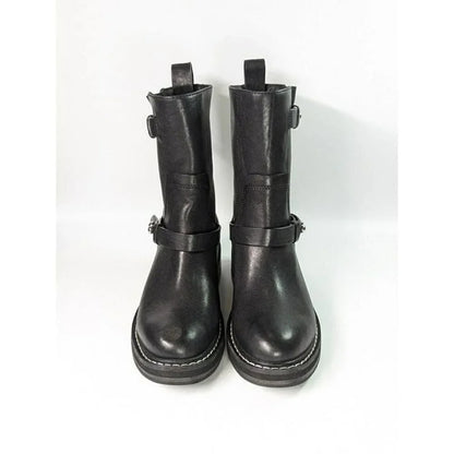 Rag & Bone Women's RB Moto Studded Pull On Boots Black Size 9 (MSRP $595)