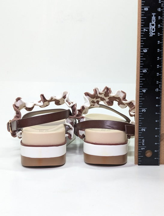 Journee Women's Riya Formed Footbed Sling Back Sandals Size 7.5 (MSRP $75)