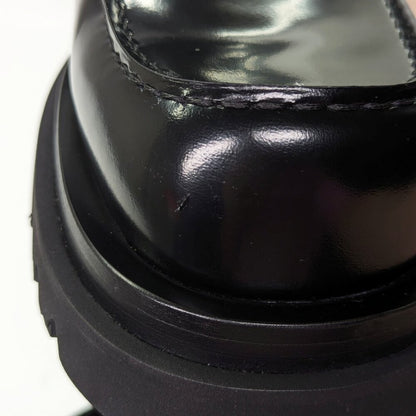 Bottega Veneta Men's Black Leather Slip On Lug Penny Loafers Size 43 MSRP $1,300