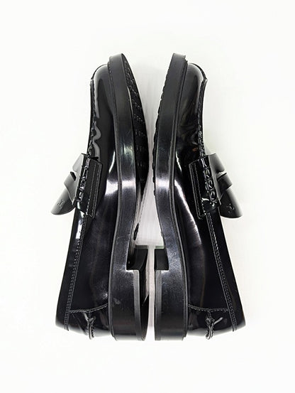 TOD'S Gomma Basso 59C Women's Patent Leather Moccasin Loafers Size 38 MSRP $695