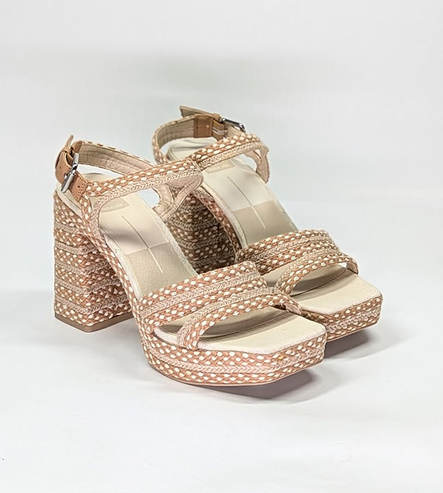 Dolvce Vita Amira Women's Natural Woven Platform Sandal Size 9 (MSRP $140)