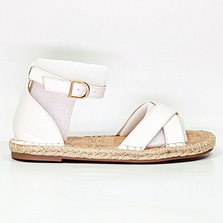 Journee Collection Women's Lyddia Espadrille Flat Sandals Size 7.5 M (MSRP $79)