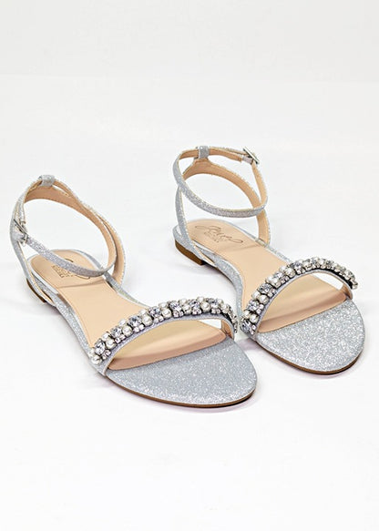 Jewel Badgley Mischka Women's Daria Rhinestone Embellished Sandals Size 6.5