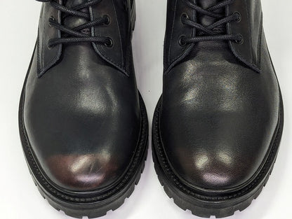 AllSaints Tobias Men's Lace-Up Washed Leather Boots Dark Brown Size 7 MSRP $358