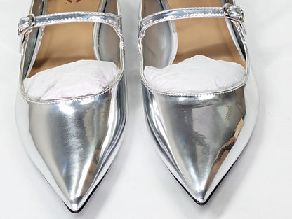 I.N.C. International Concepts Valan Silver Triple Strap Flats Size 7.5 MSRP $80