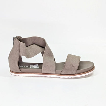 MIA Women's Valuna Flat Strappy Sandals Taupe Size 10 (MSRP $49)