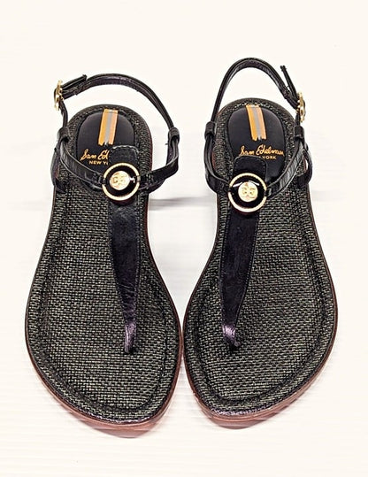 Sam Edelman Gigi Signet Women's Black Thong Sandal Size 7 M (MSRP $120)