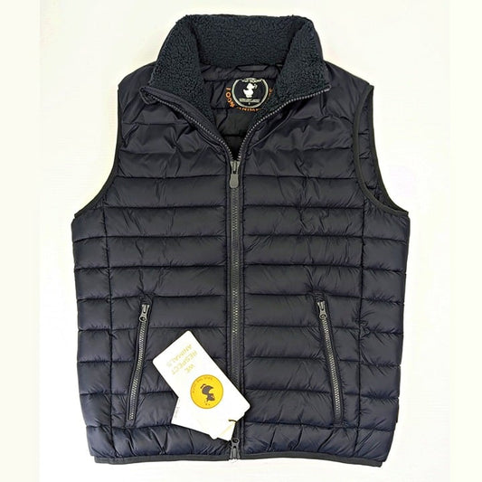 Save The Duck Men's Majus Black Fleece Lined Puffer Vest Size S (MSRP $198)