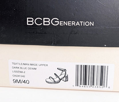 BCBGeneration Lissena-2 Women's Rhinestones Platform Sandals Size 9 MSRP $109
