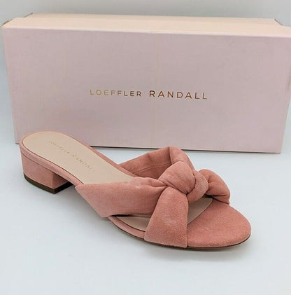 Loeffler Randall Elsie Women's Suede Knot Slide Sandal Size 6.5 (MSRP $325)