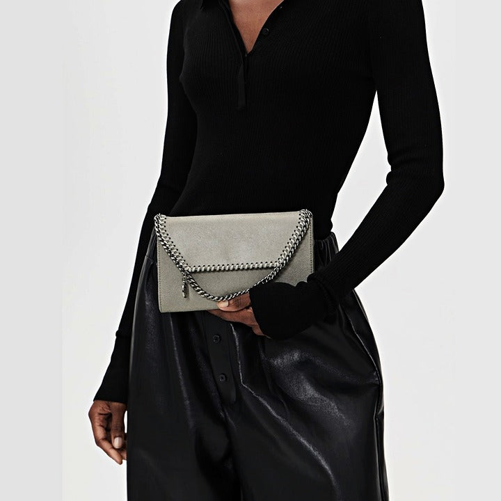 Stella McCartney Falabella Mini Light Grey Crossbody Bag (MSRP $695)