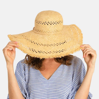 Hat Attack Women's Willow Raffia Sunhat One Size (MSRP $132)