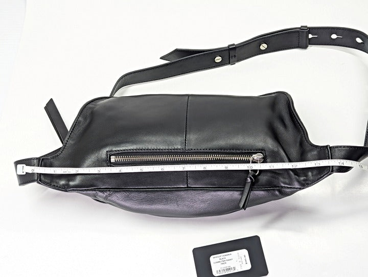 Rag & Bone Black Leather Commuter Fanny Pack Bag (MSRP $395)