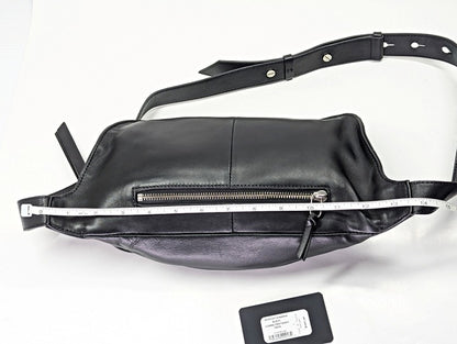 Rag & Bone Black Leather Commuter Fanny Pack Bag (MSRP $395)
