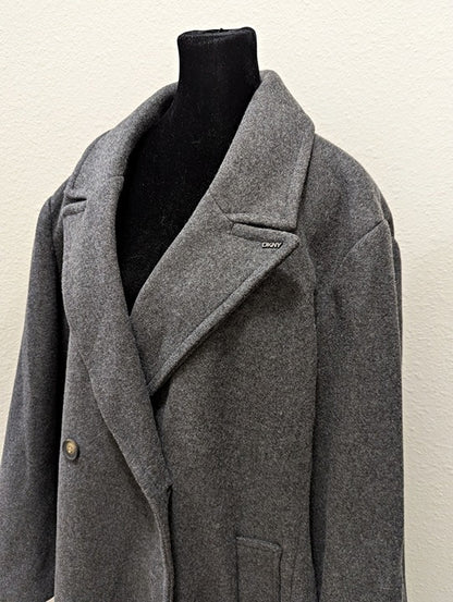 DKNY Plus Size Notched-Collar Double-Breasted Wrap Coat Size 3X (MSRP $350)