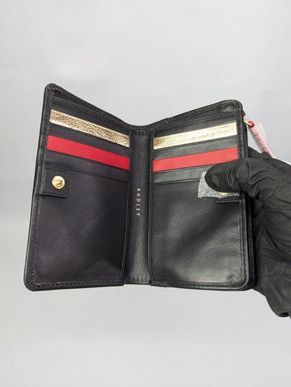 Radley London Christmas Is Calling Medium Bifold Wallet in Black (MSRP $98)